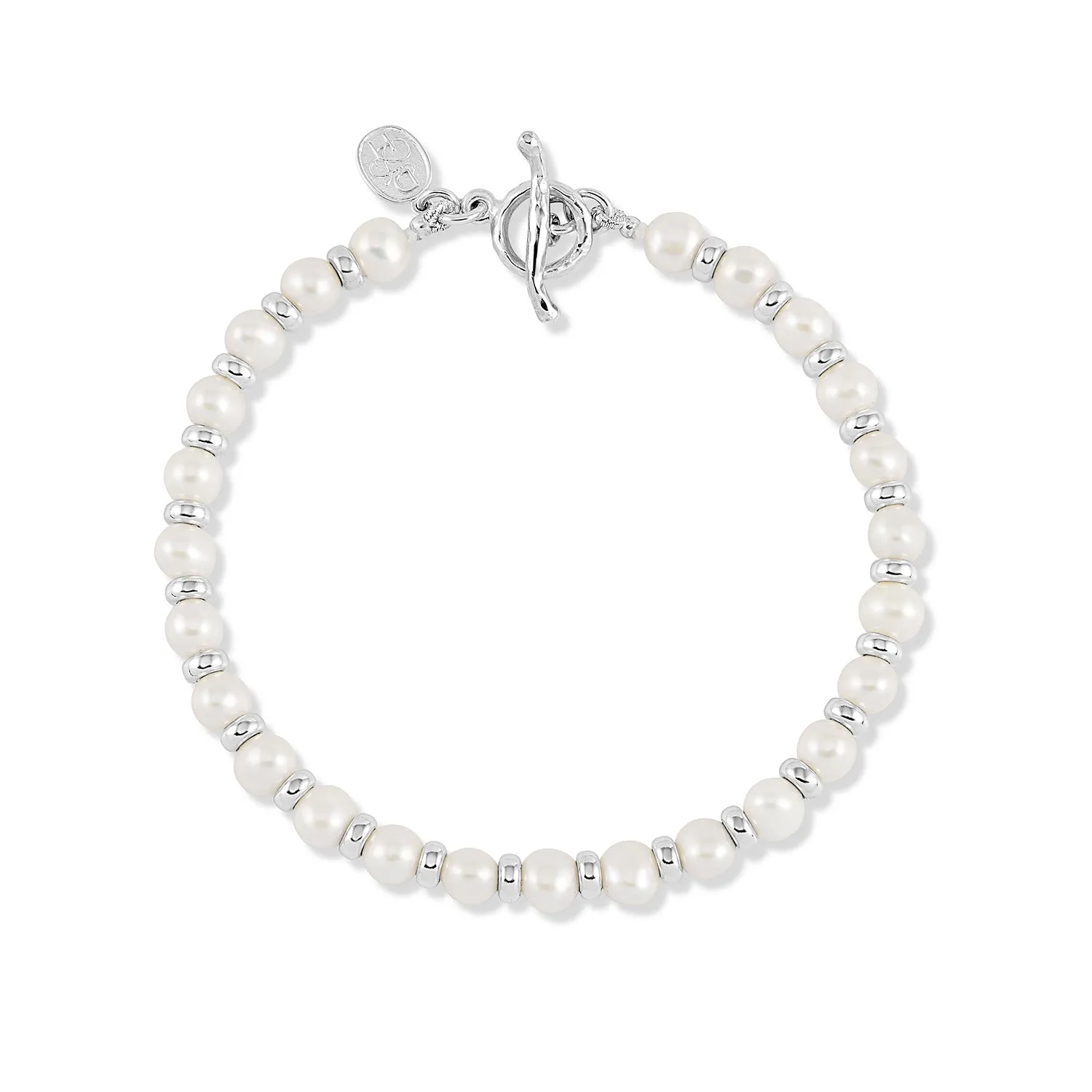 White Luna Pearl™ Halo Bracelet sold by Dower & Hall product image thumbnail 5