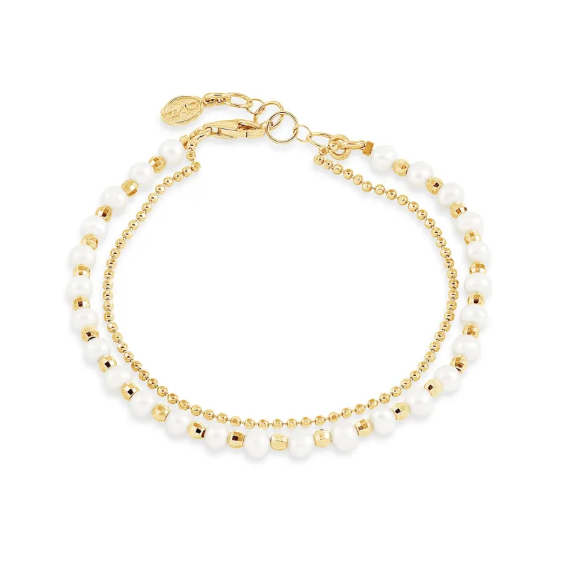 White Freshwater Luna Pearl™ Bracelet made by Dower & Hall