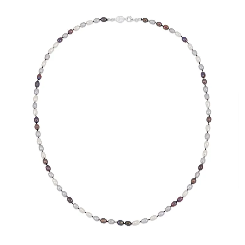 Men's Oval Mixed Luna Pearl™ Necklace made by Dower & Hall