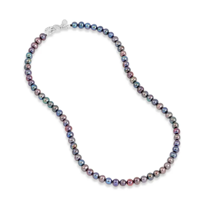 Men's Peacock Freshwater Luna Pearl™ Necklace made by Dower & Hall