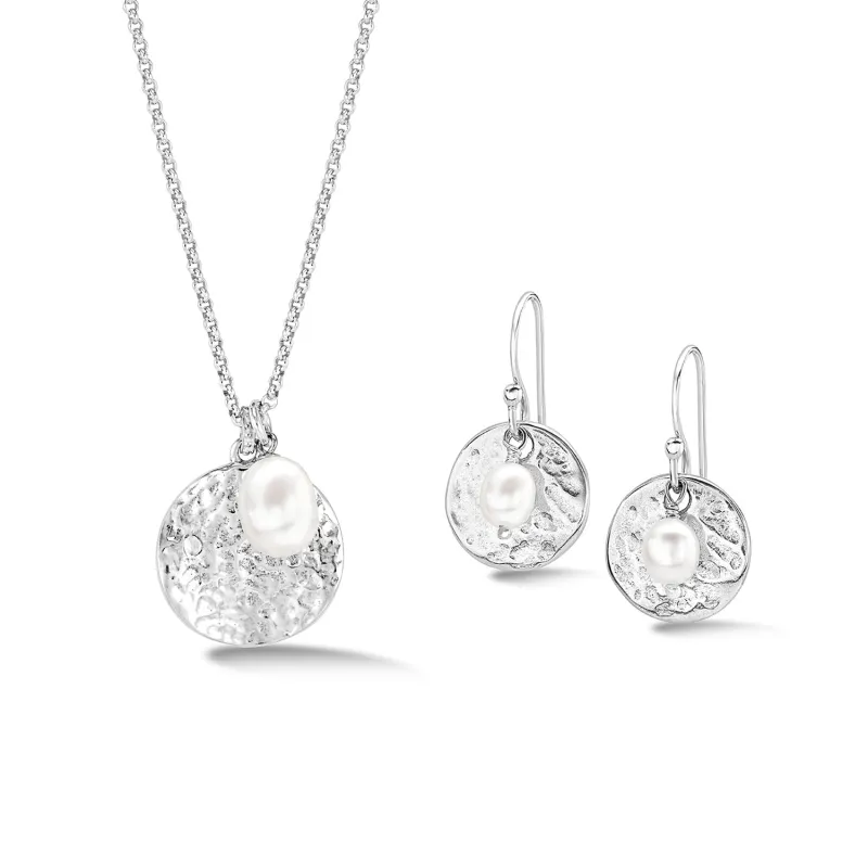 Luna Pearl™ Necklace & Earrings Set made by Dower & Hall