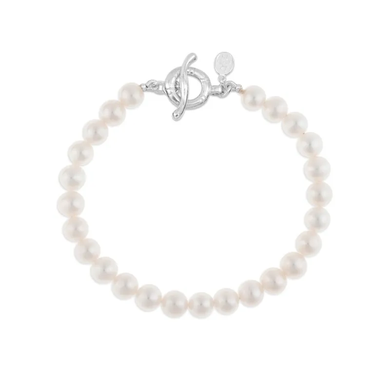 Men's White Luna Pearl™ Bracelet made by Dower & Hall