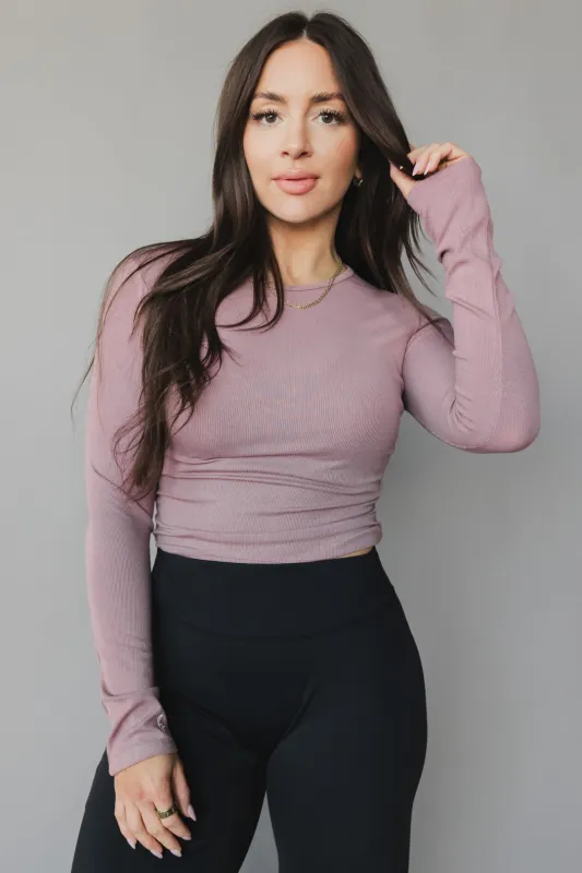 Ribbed Long Sleeve *Ruched made by Bare Activewear