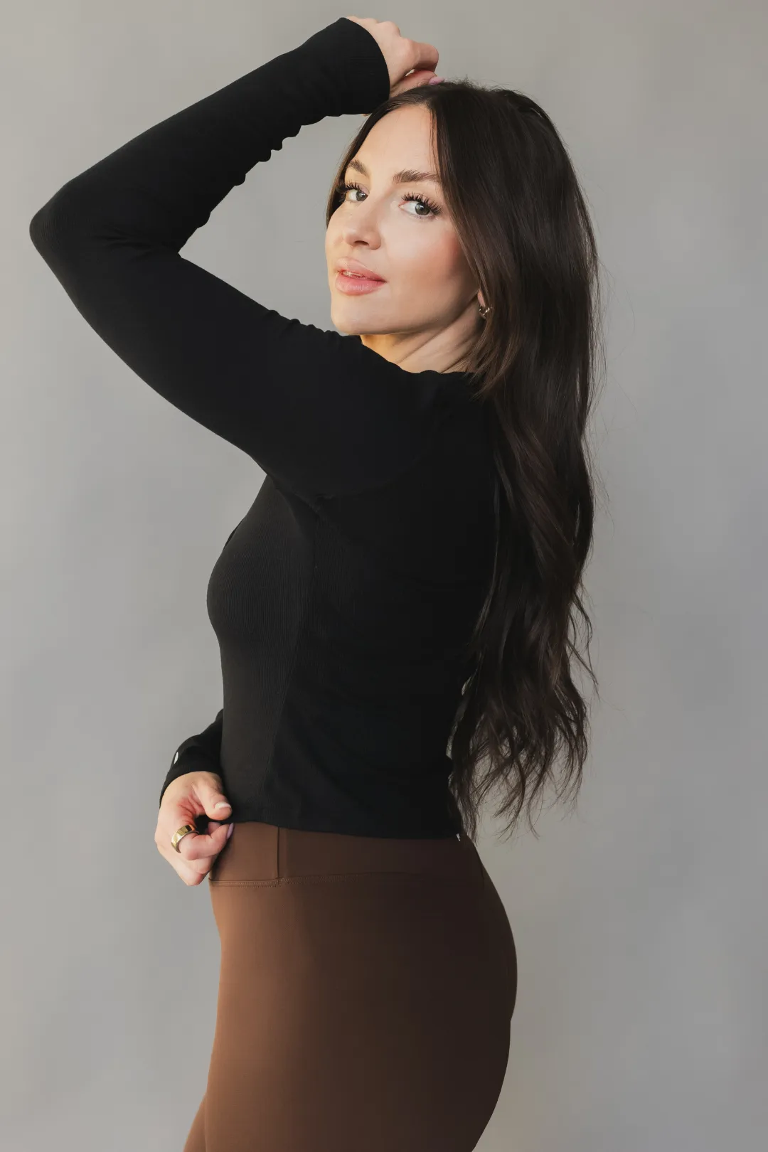 Henley Long Sleeve *Ribbed sold by Bare Activewear product image thumbnail 3