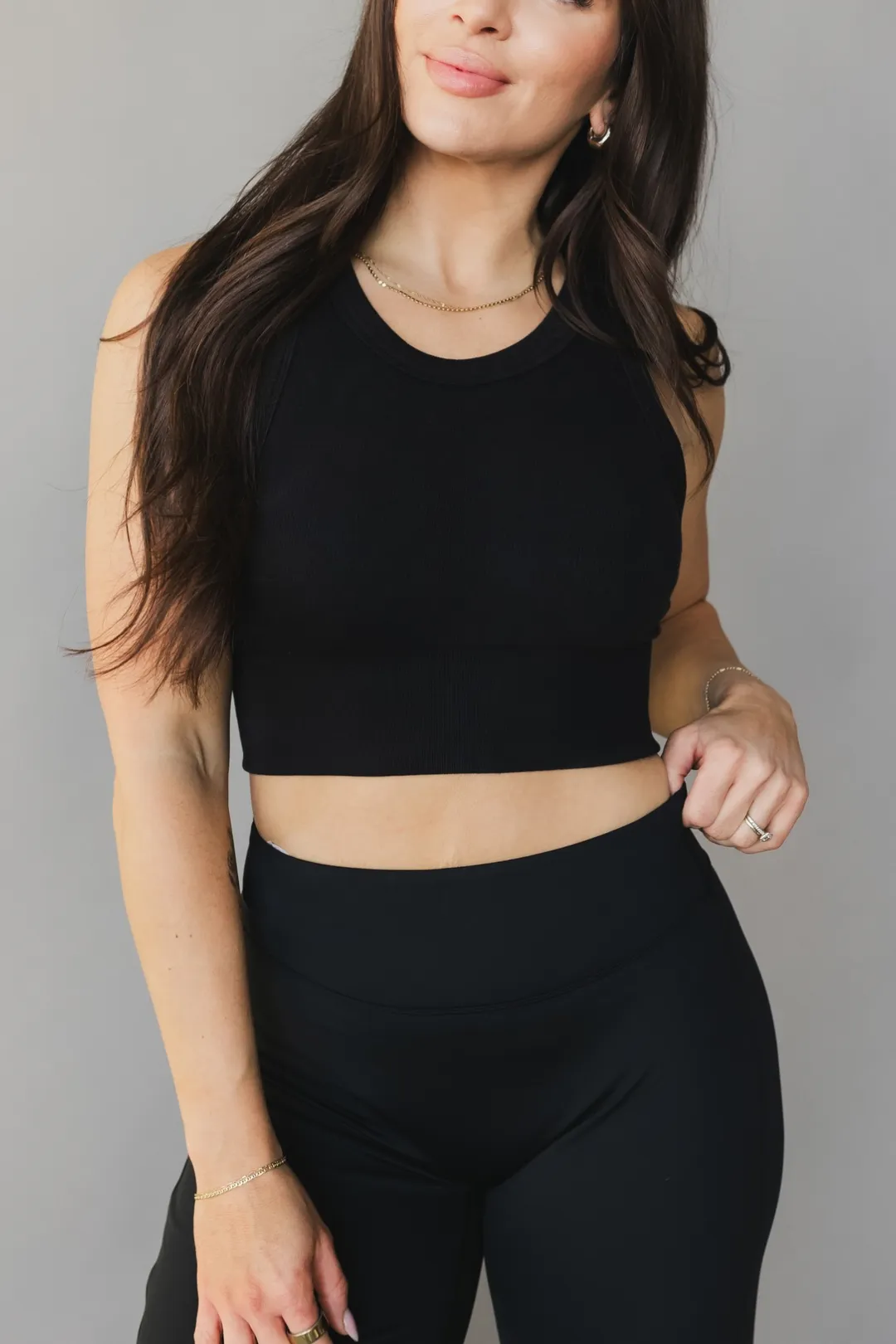 Ribbed Crop *Built in Bra sold by Bare Activewear product image thumbnail 2