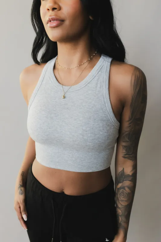 Ribbed Crop *Built in Bra sold by Bare Activewear