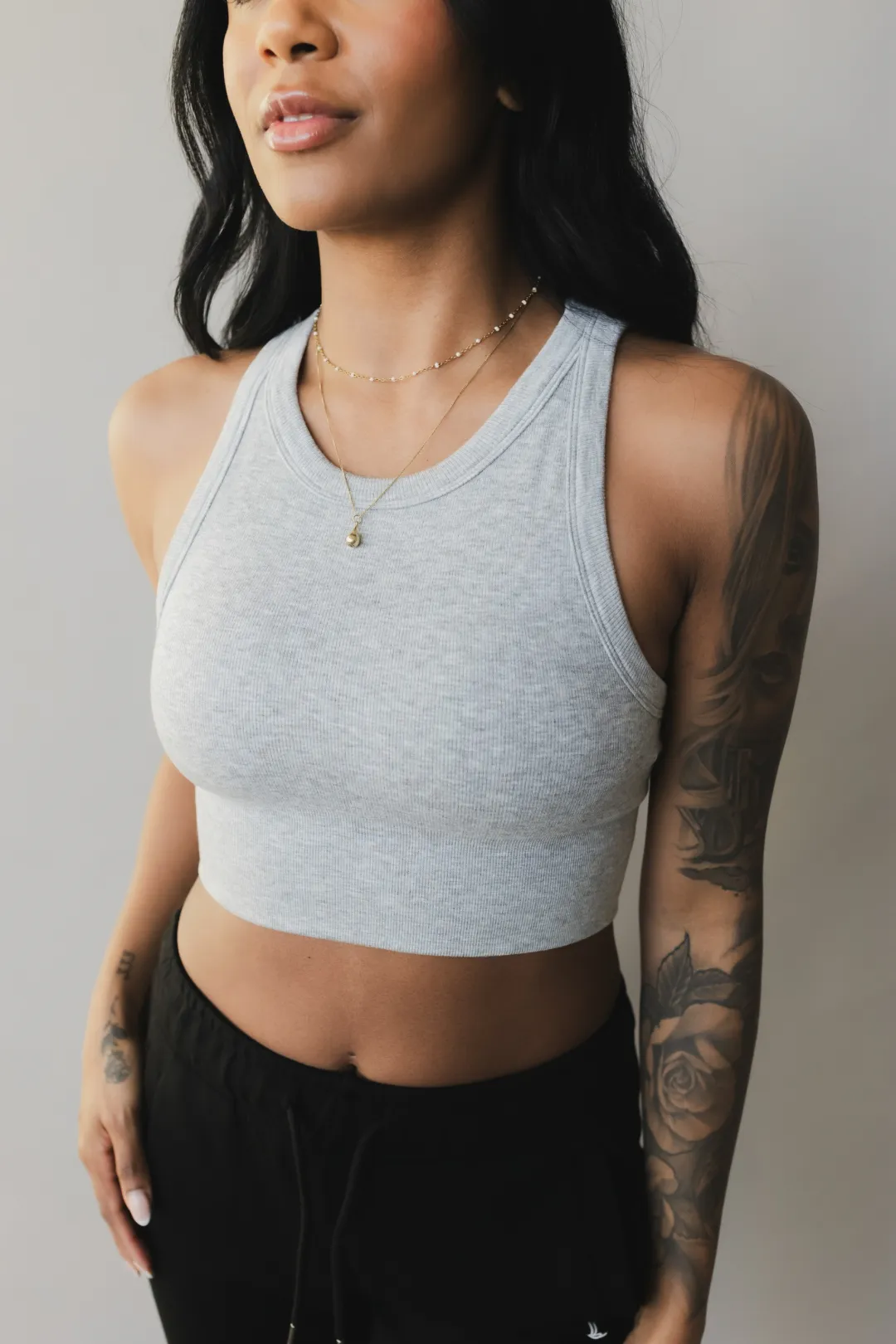Ribbed Crop *Built in Bra sold by Bare Activewear