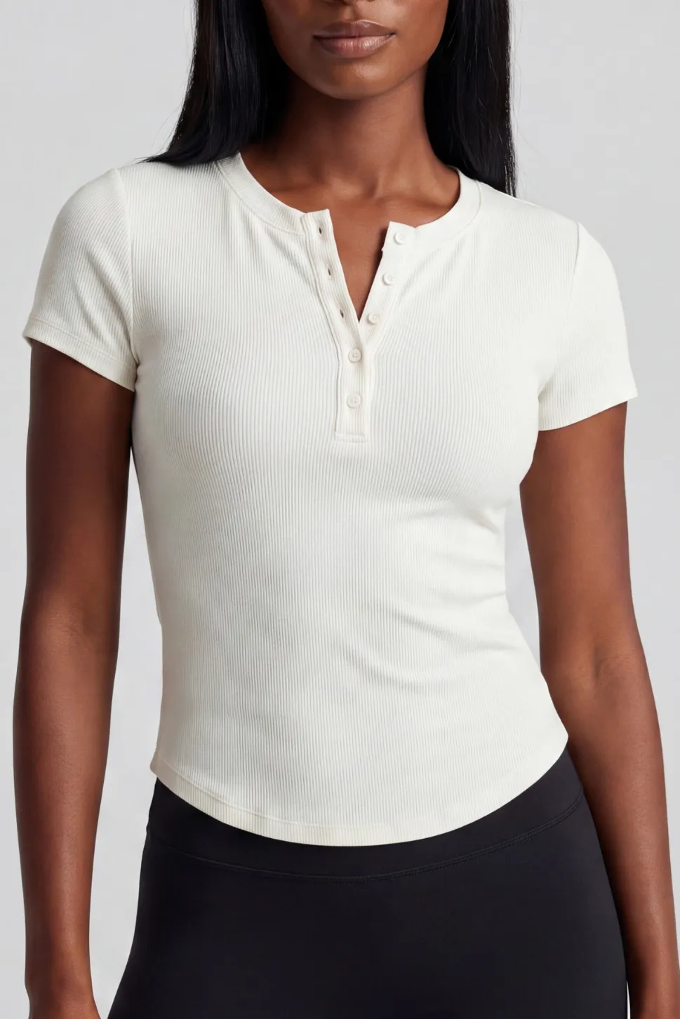 Modal Henley T-Shirt sold by Bare Activewear product image thumbnail 4