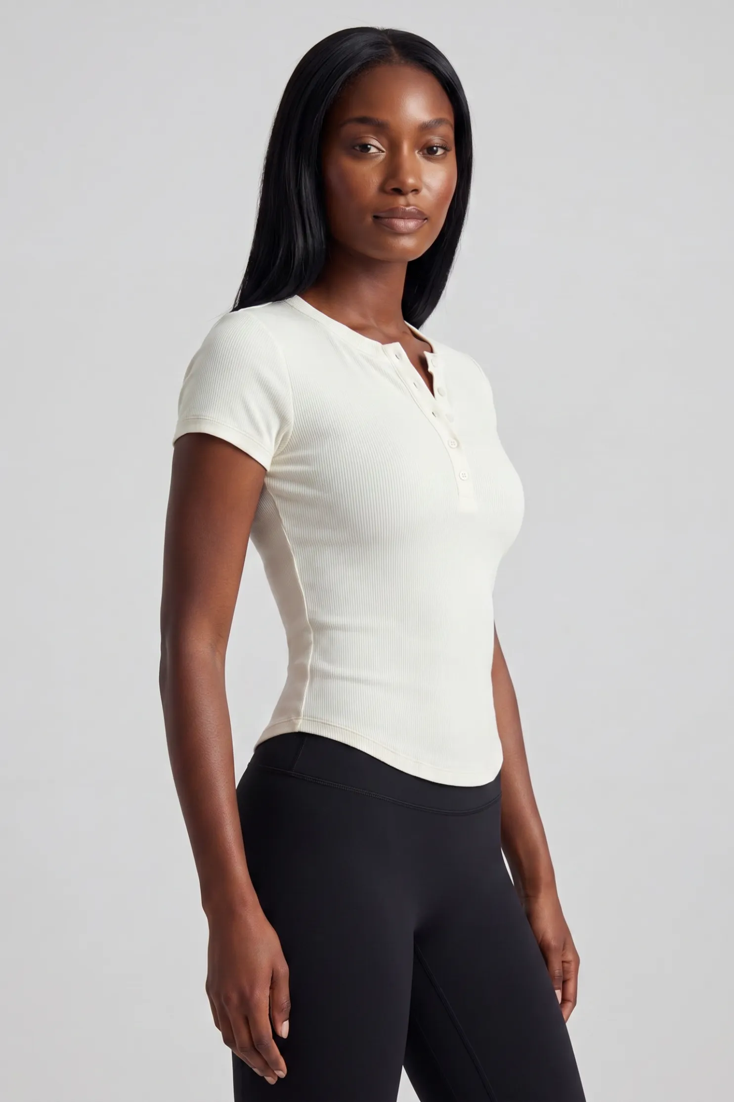 Modal Henley T-Shirt sold by Bare Activewear product image thumbnail 5