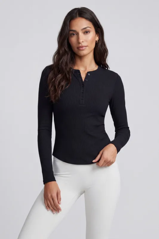 Modal Henley Long Sleeve made by Bare Activewear