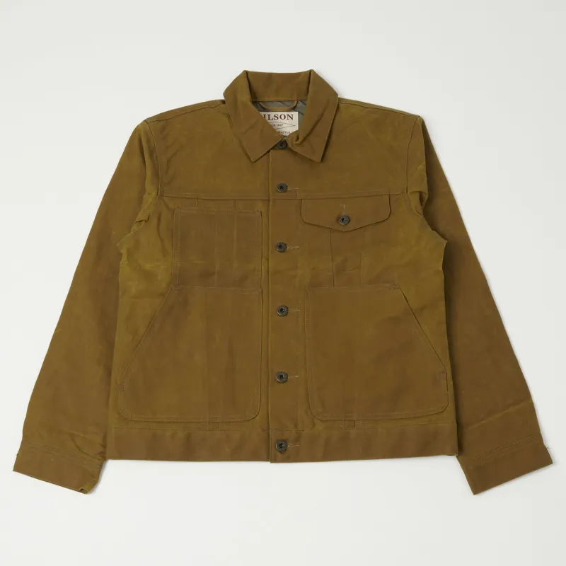 Filson Tin Cloth Short Lined Cruiser Jacket - Dark Tan sold by Son of a Stag