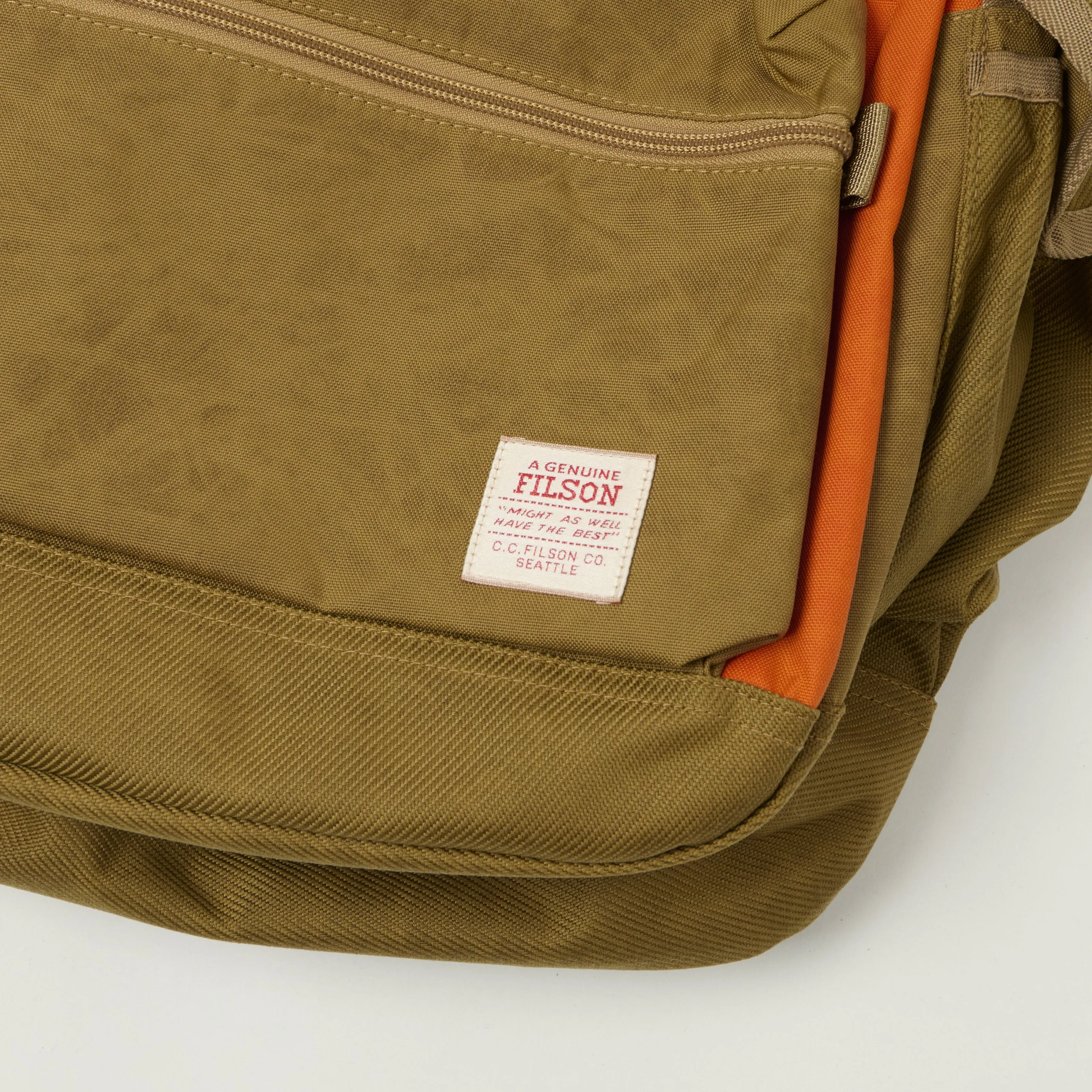 Filson Cordura 'Surveyor' Backpack - Dark Tan/Flame sold by Son of a Stag product image thumbnail 2