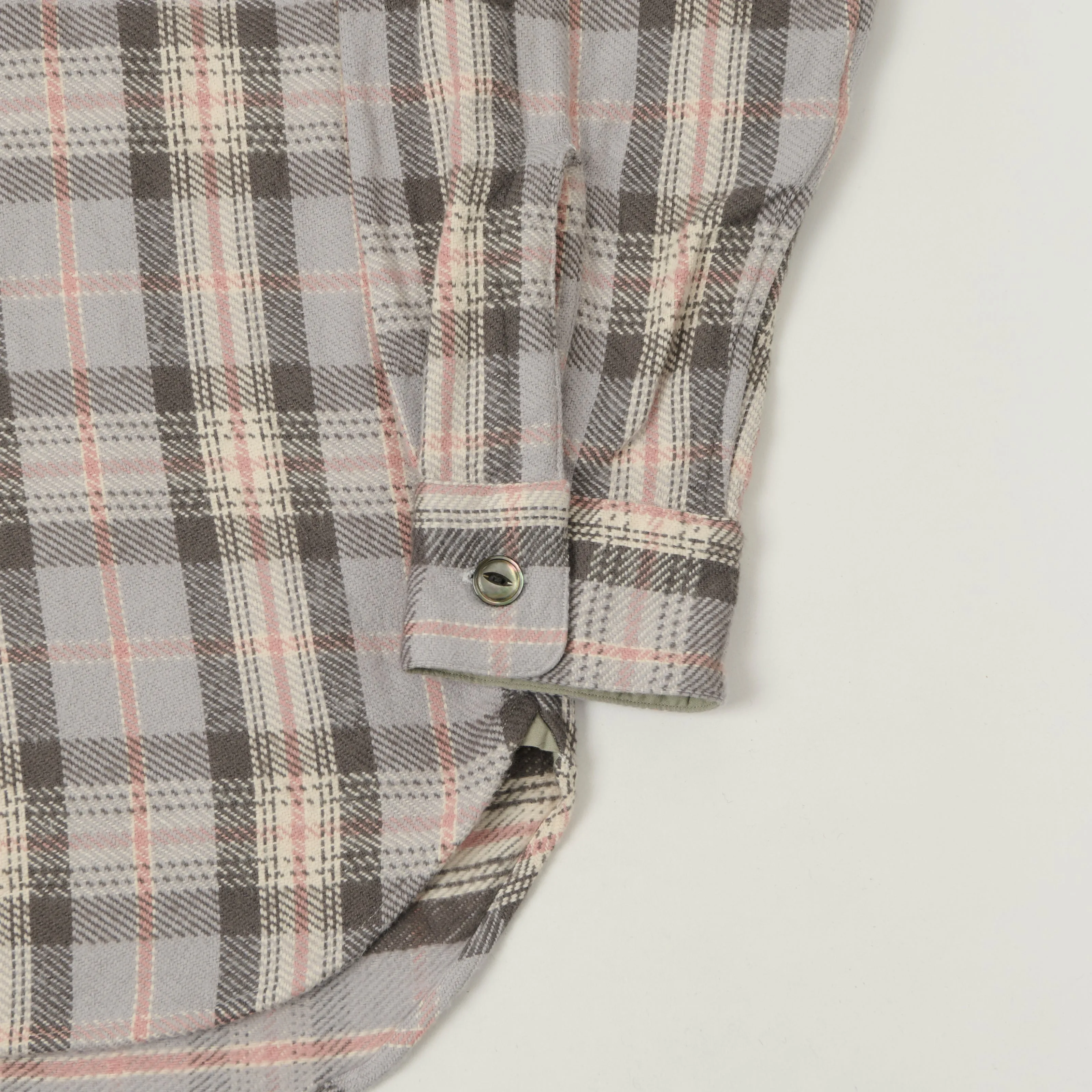 Fujito Fatigue Pocket Plaid Shirt - Pink sold by Son of a Stag product image thumbnail 3