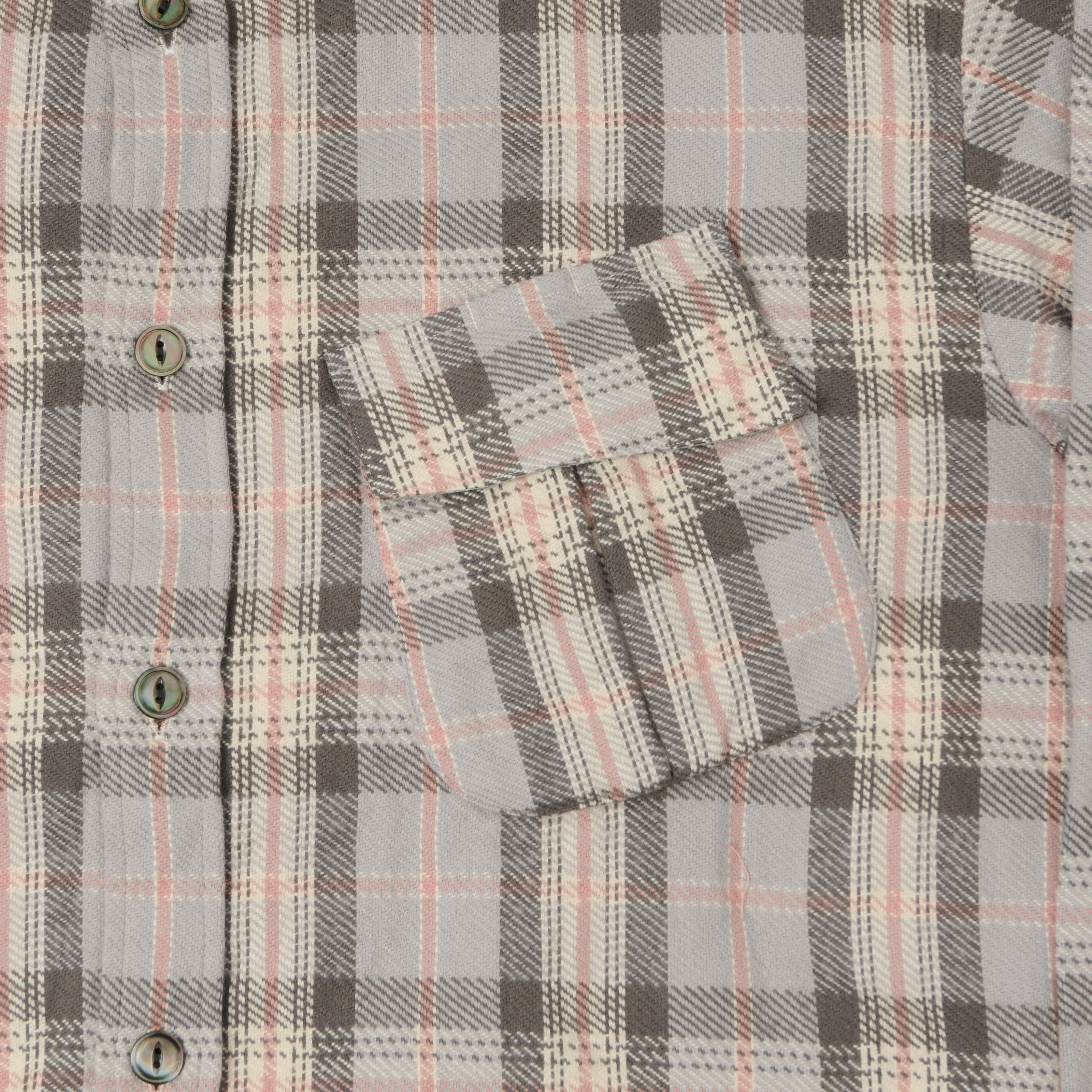 Fujito Fatigue Pocket Plaid Shirt - Pink sold by Son of a Stag product image thumbnail 4