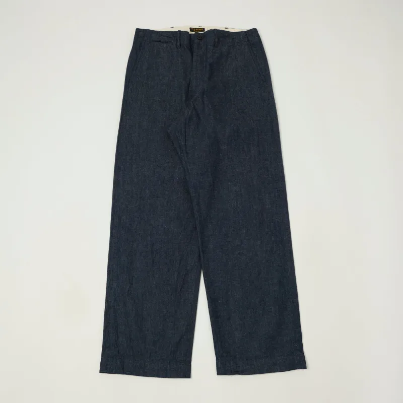 A Vontade Wide Fit Denim Chino Trouser - Raw sold by Son of a Stag