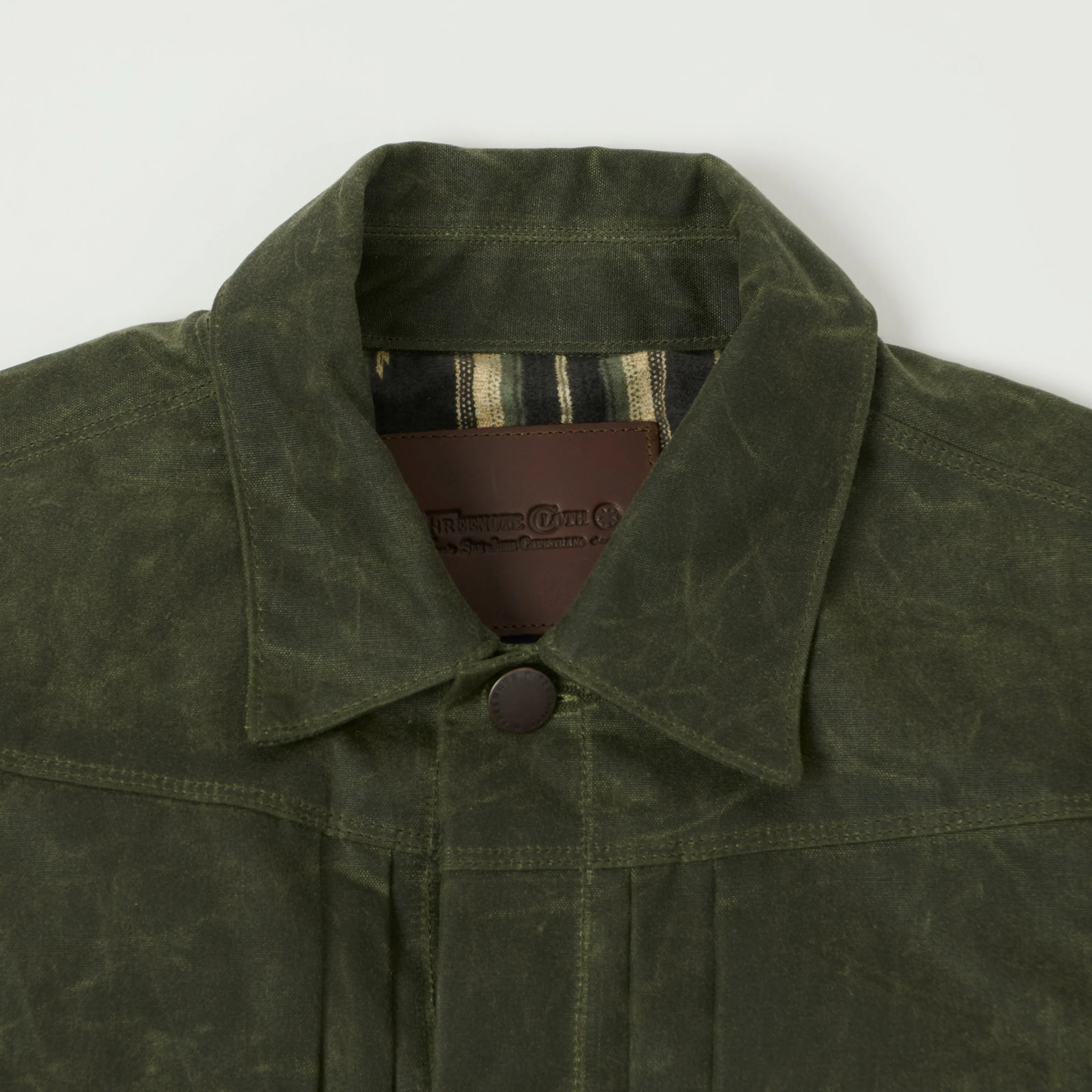Freenote Cloth 'Riders' Waxed Canvas Jacket - Olive sold by Son of a Stag product image thumbnail 2