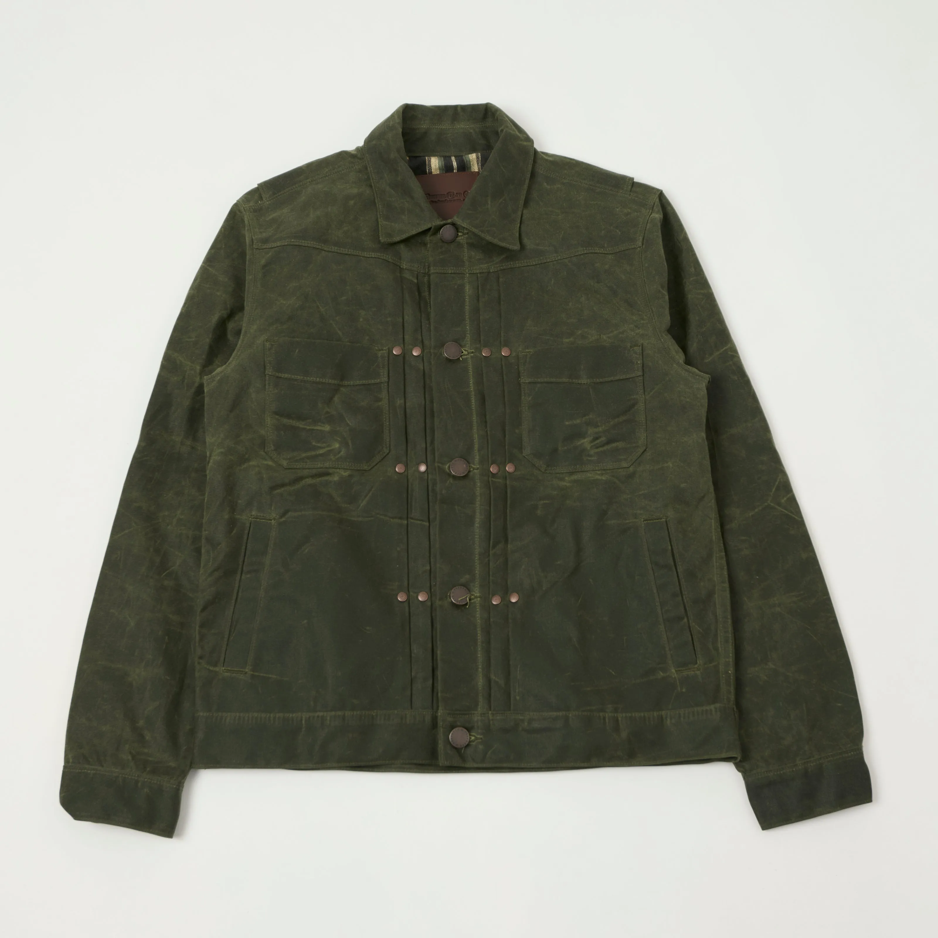 Freenote Cloth 'Riders' Waxed Canvas Jacket - Olive sold by Son of a Stag