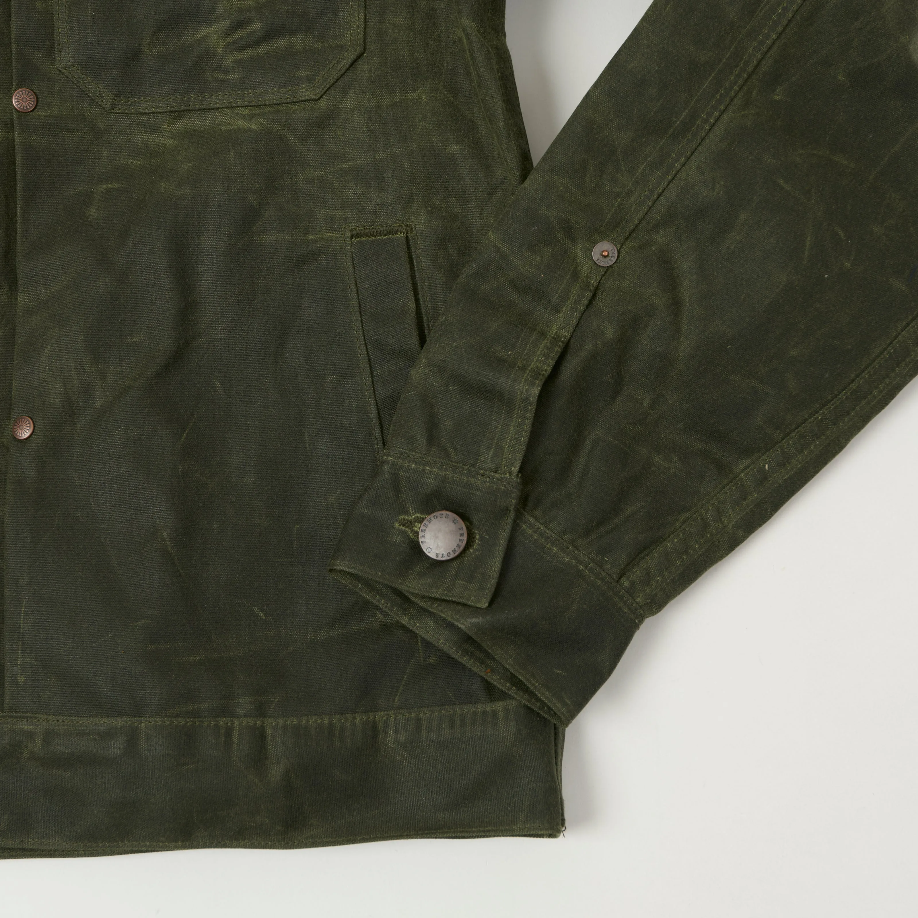 Freenote Cloth 'Riders' Waxed Canvas Jacket - Olive sold by Son of a Stag product image thumbnail 3