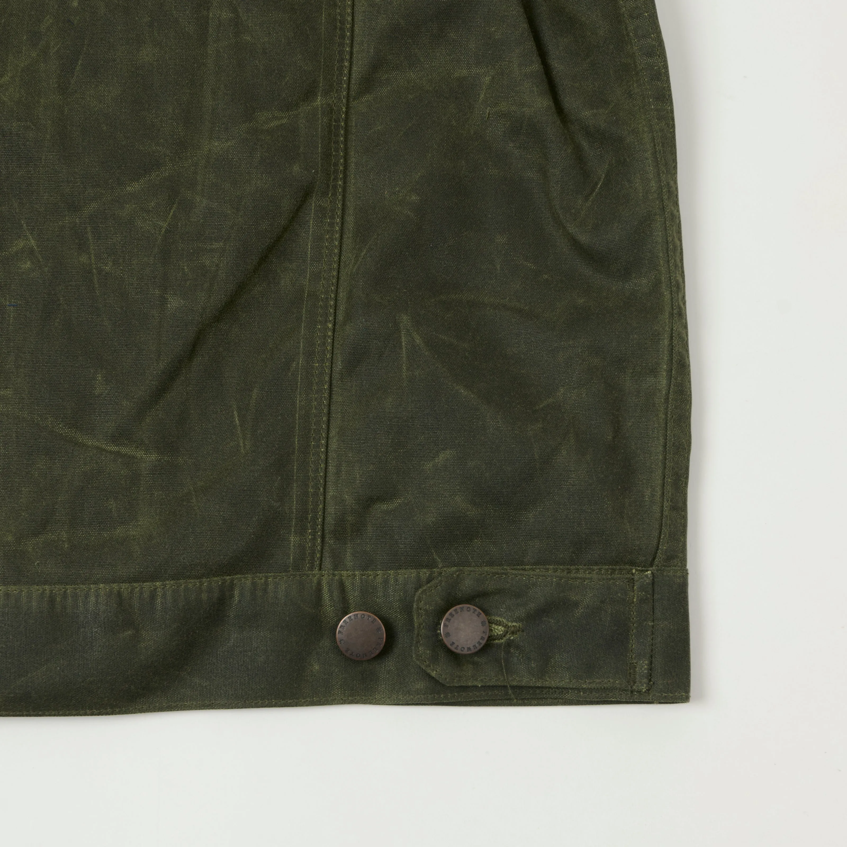 Freenote Cloth 'Riders' Waxed Canvas Jacket - Olive sold by Son of a Stag product image thumbnail 5