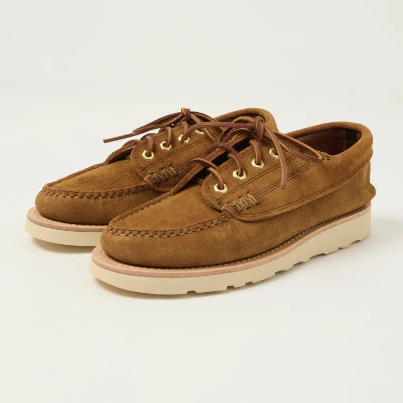 Yuketen Angler Moc Hex Eye Shoe - FO G Brown sold by Son of a Stag