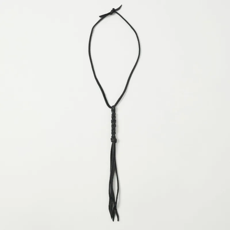 Yuketen Braided Leather Necklace - Black made by Yuketen