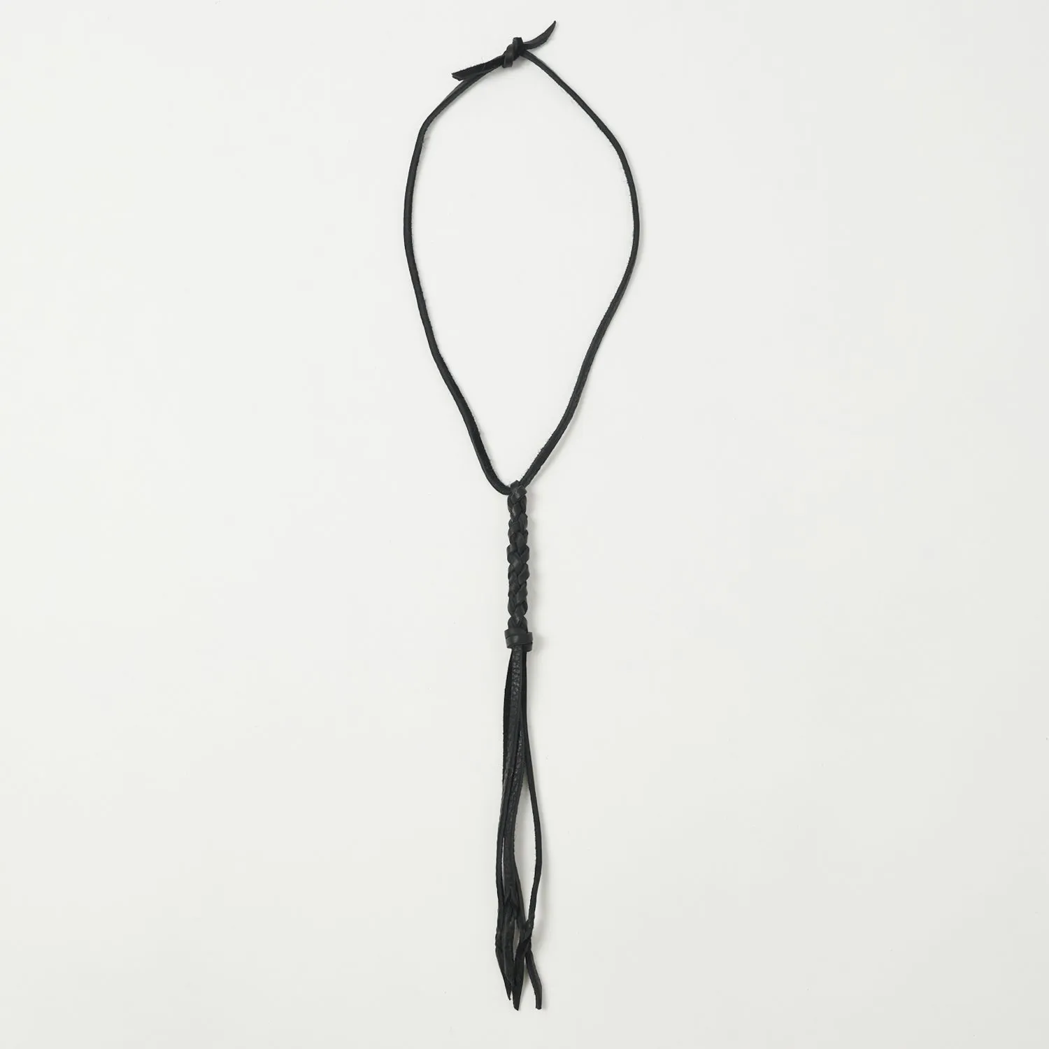 Yuketen Braided Leather Necklace - Black sold by Son of a Stag