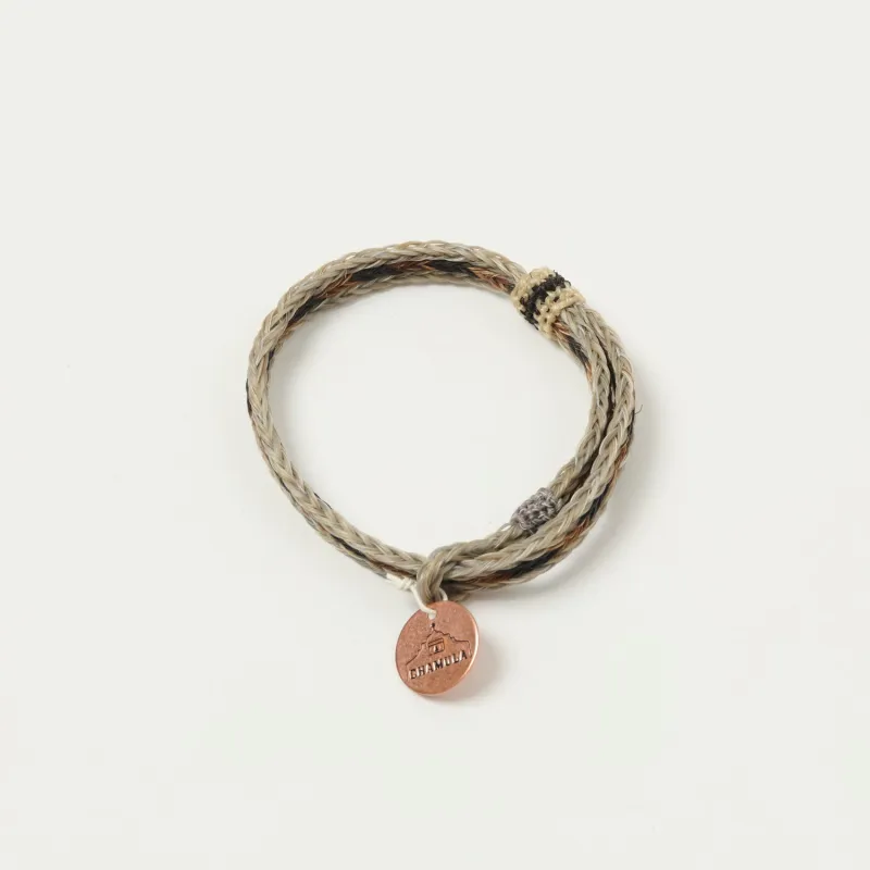 Chamula Braided Horsehair Bracelet - Grey/Black sold by Son of a Stag