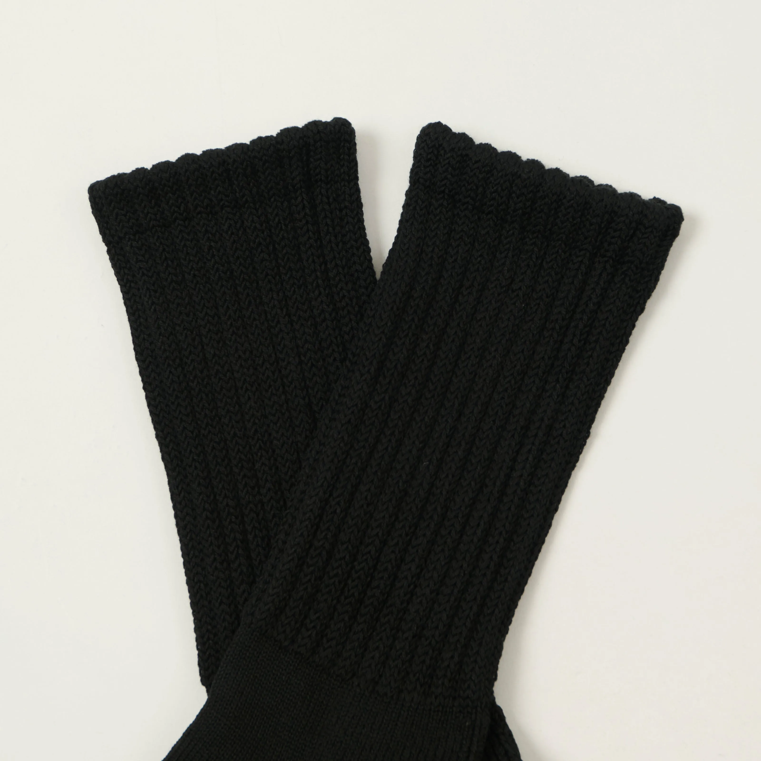 Rototo Loose Pile Crew Socks - Black sold by Son of a Stag product image thumbnail 2