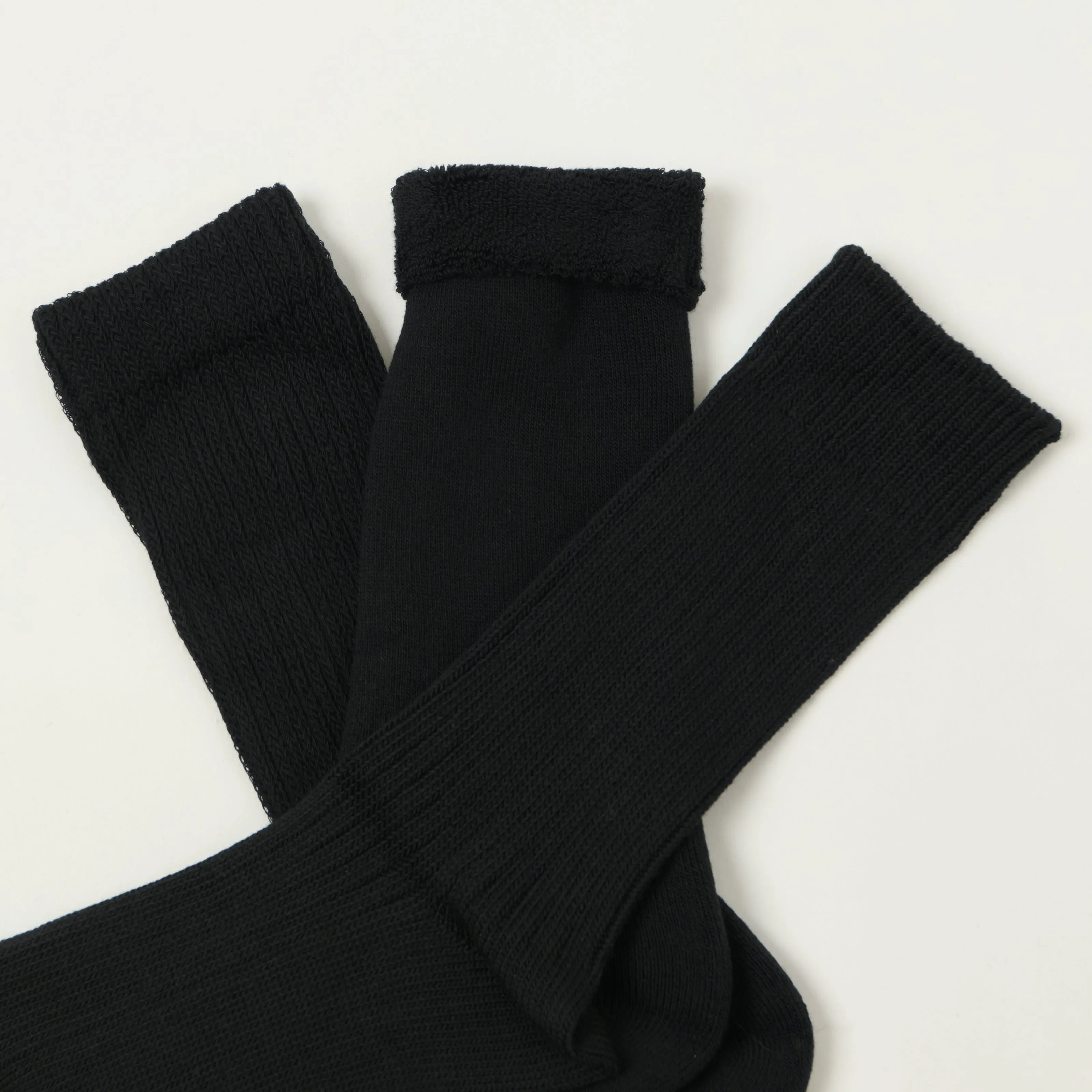 Rototo Organic Daily 3 Pack Crew Socks - Black sold by Son of a Stag product image thumbnail 2