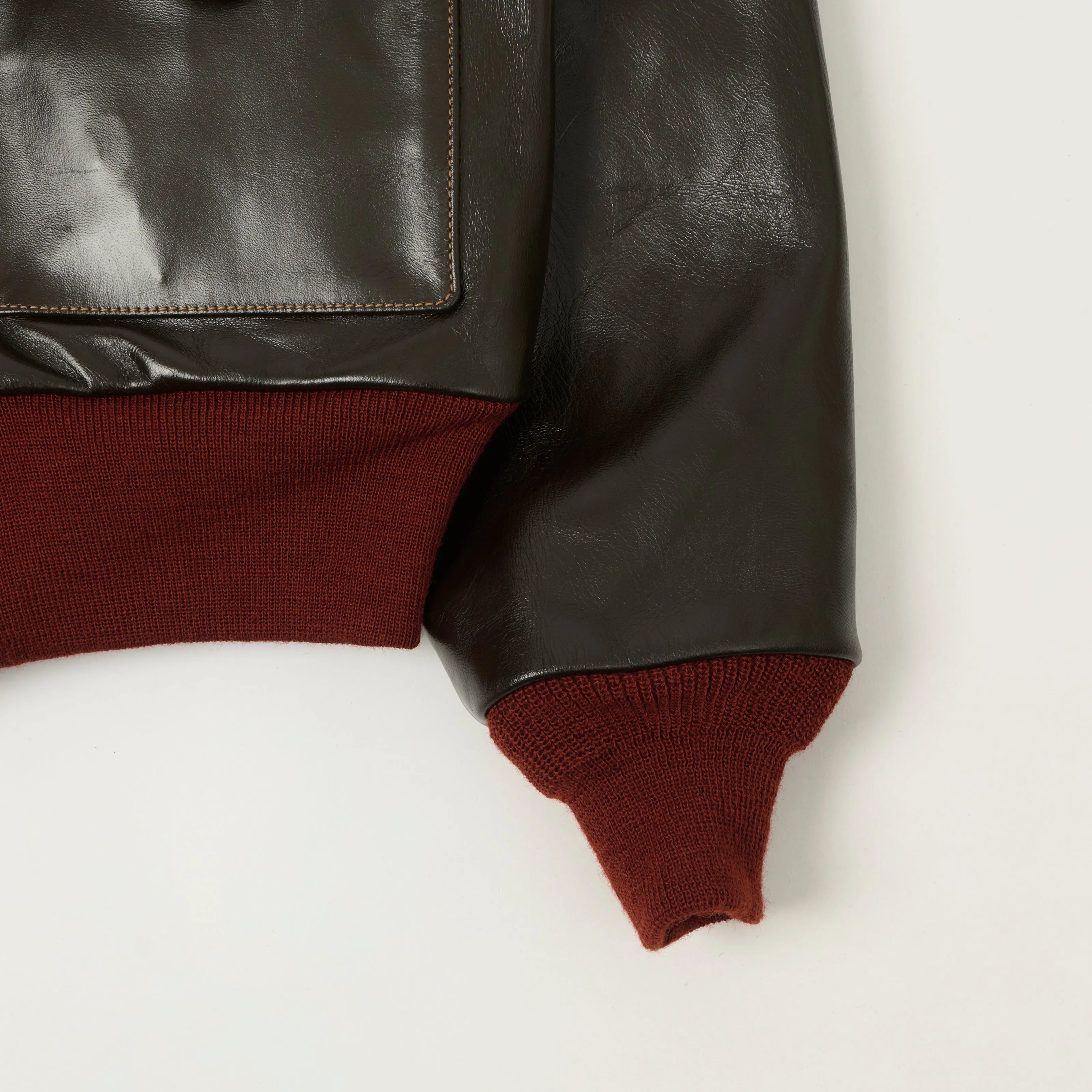 Buzz Rickson's A-2 'A.C.Contract' Leather Flight Jacket - Dark Brown sold by Son of a Stag product image thumbnail 5