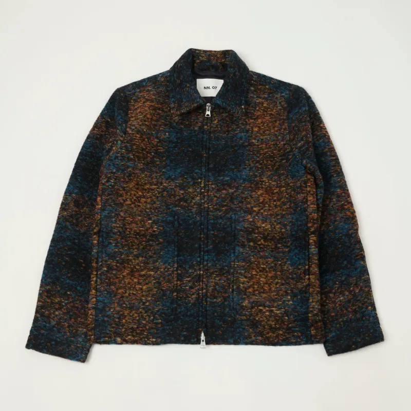 NN07 'Gael' Wool Jacket - Blue Jacquard sold by Son of a Stag