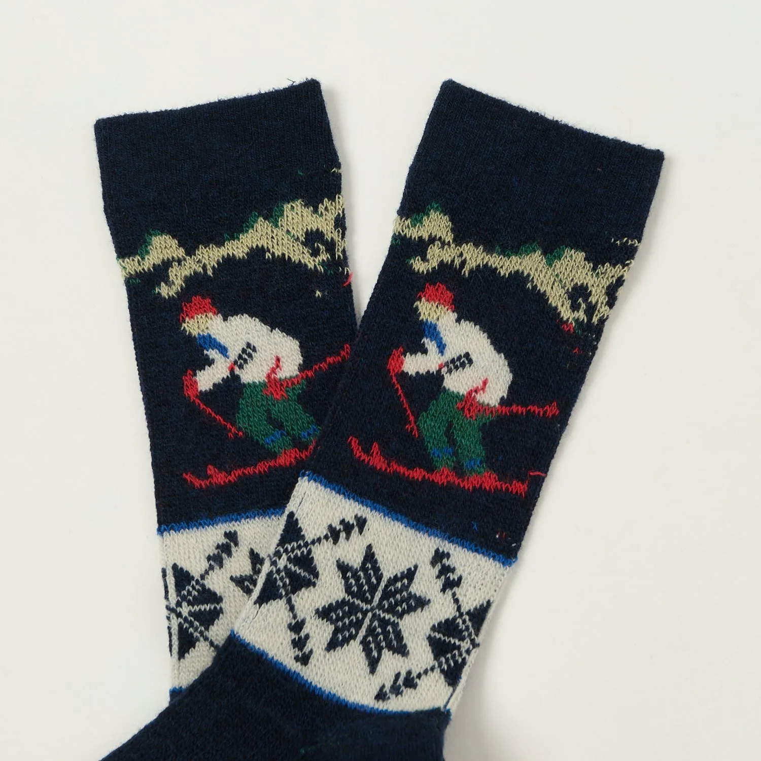 Anonymous Ism Wool Ski Jacquard Crew Sock - Navy sold by Son of a Stag product image thumbnail 2