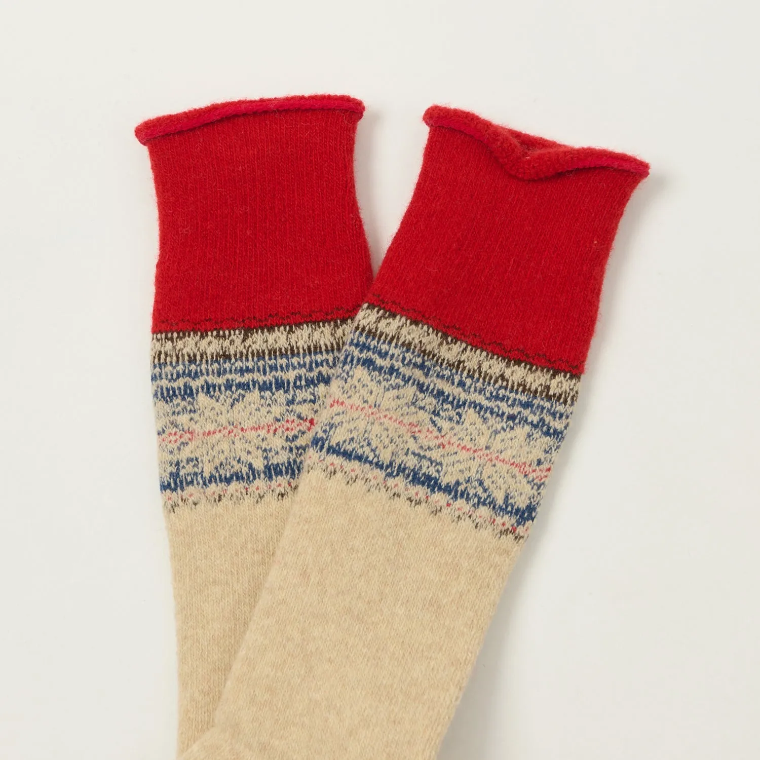 Anonymous Ism Wool Cashmere Pile Snow Crew Sock - Beige sold by Son of a Stag product image thumbnail 2