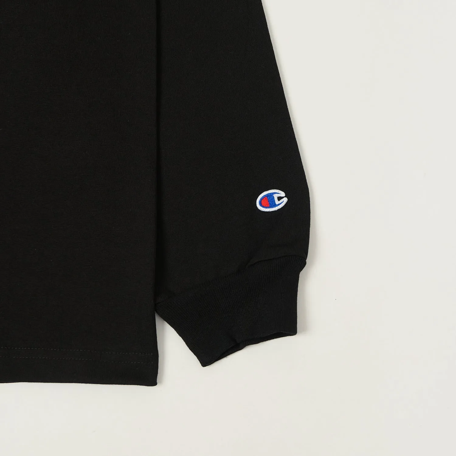 Champion Made in USA Long Sleeve Crewneck T-Shirt - Black sold by Son of a Stag product image thumbnail 3