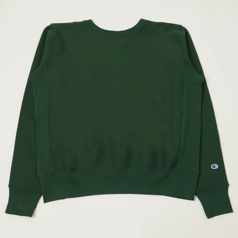 Champion Made in USA Reverse Weave Crewneck Sweatshirt - Moss Green sold by Son of a Stag