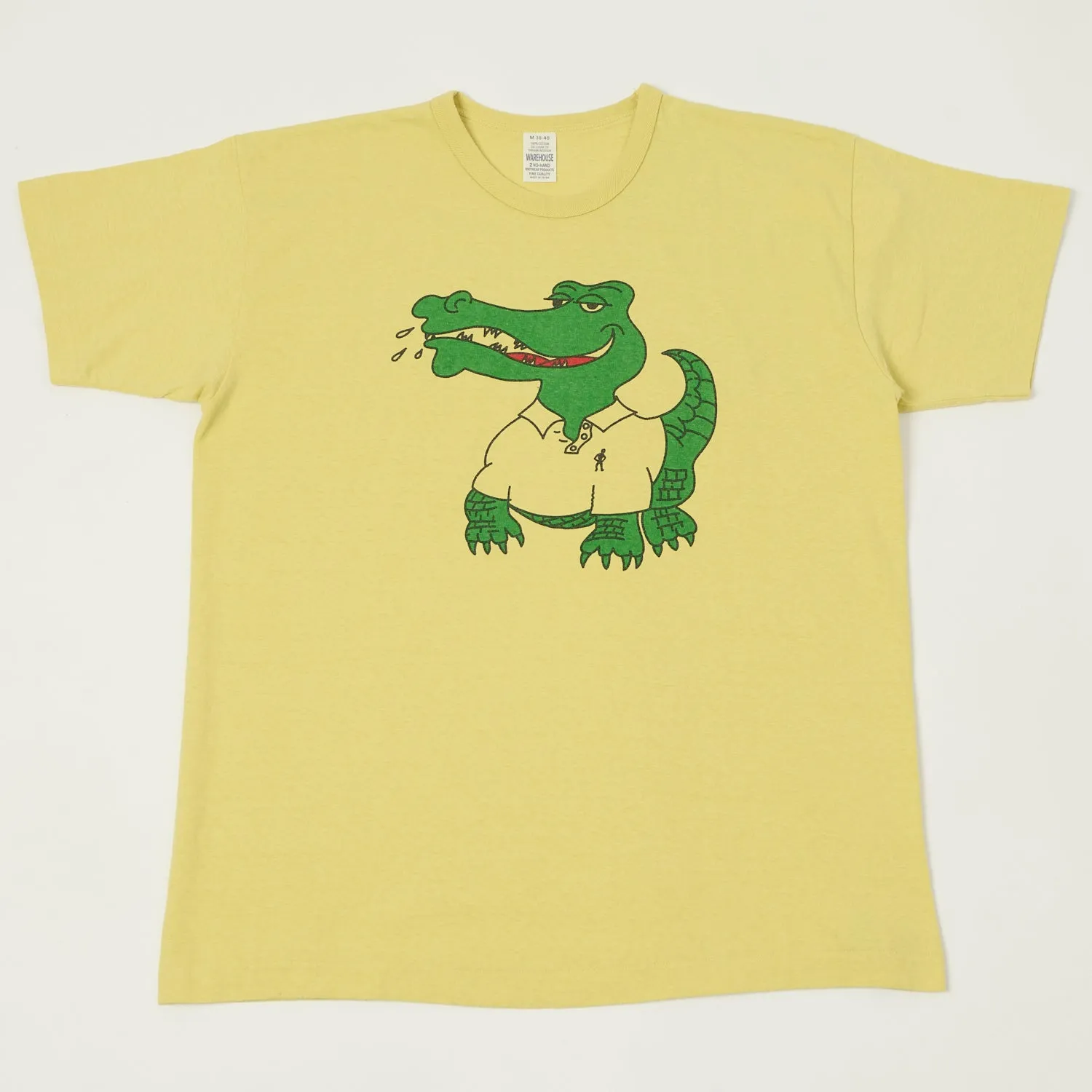 Warehouse & Co 4064 'Crocodile' T-Shirt - Cream Yellow sold by Son of a Stag