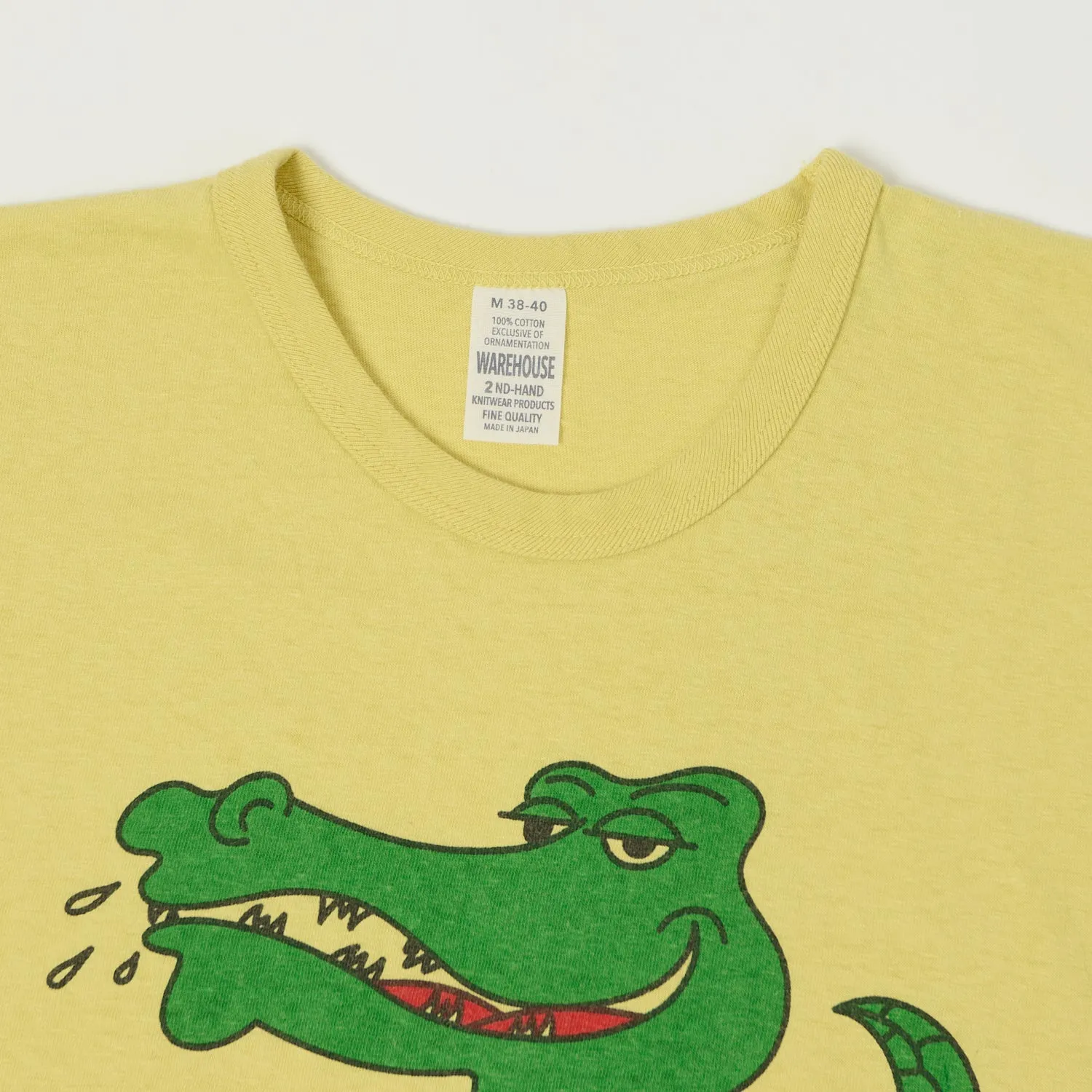 Warehouse & Co 4064 'Crocodile' T-Shirt - Cream Yellow sold by Son of a Stag product image thumbnail 2