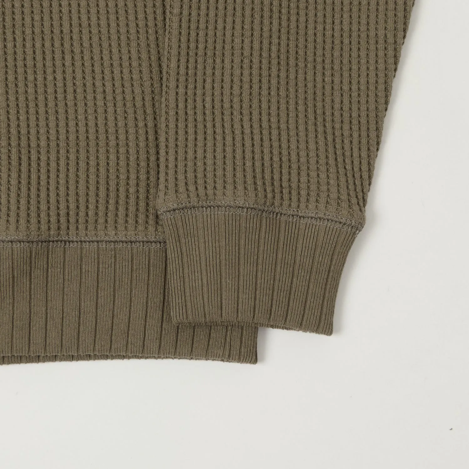 Jackman Midneck Waffle Sweatshirt - Sepia sold by Son of a Stag product image thumbnail 3