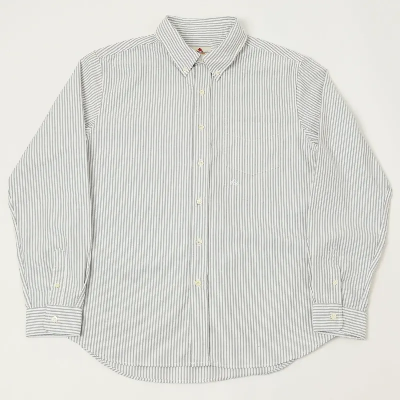 Knickerbocker 'Beefy' Oxford Button Down Shirt - Brown Stripe sold by Son of a Stag