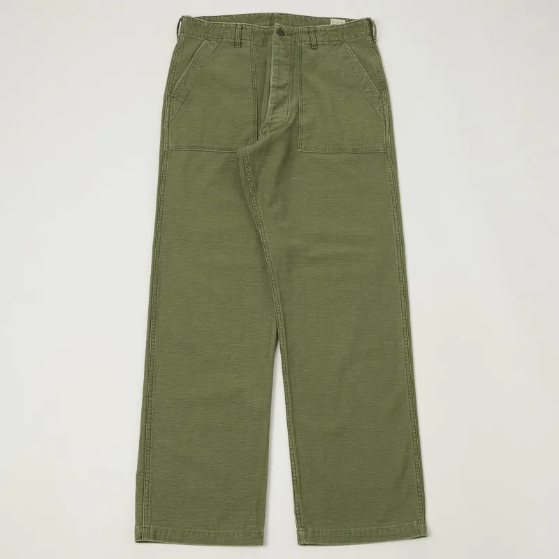 orSlow Vintage Fit U.S. Army Fatigue Trousers - Olive Stone Wash sold by Son of a Stag