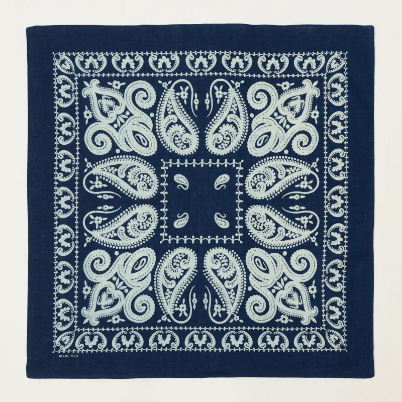 Beams Plus Bandana Two Pack A - Indigo sold by Son of a Stag
