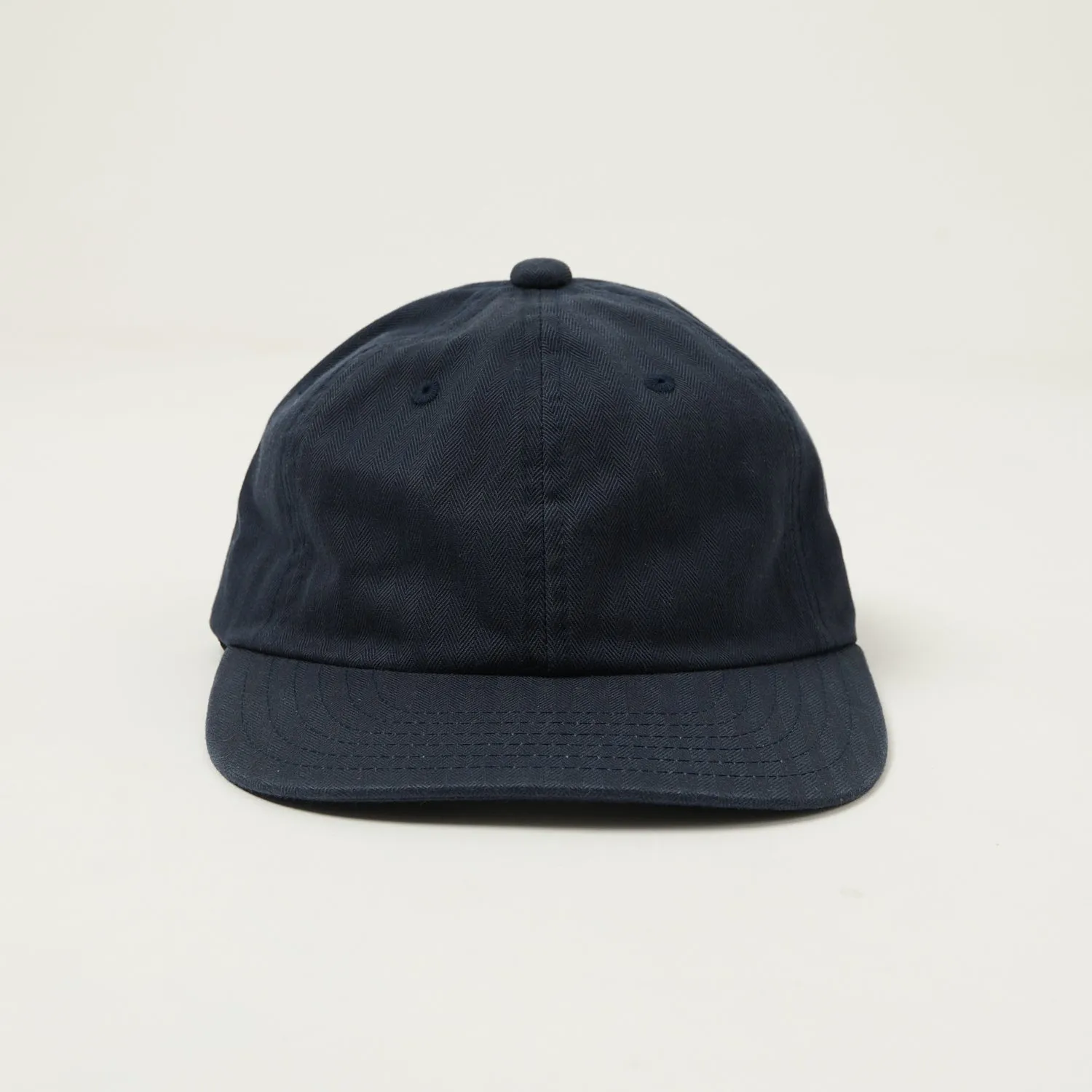 Beams Plus Herringbone Twill Six Panel Baseball Cap - Navy sold by Son of a Stag product image thumbnail 2