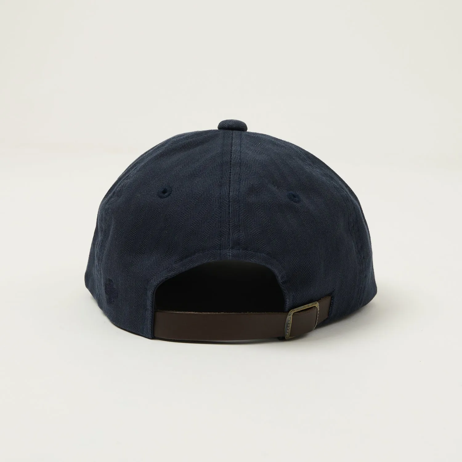 Beams Plus Herringbone Twill Six Panel Baseball Cap - Navy sold by Son of a Stag product image thumbnail 3