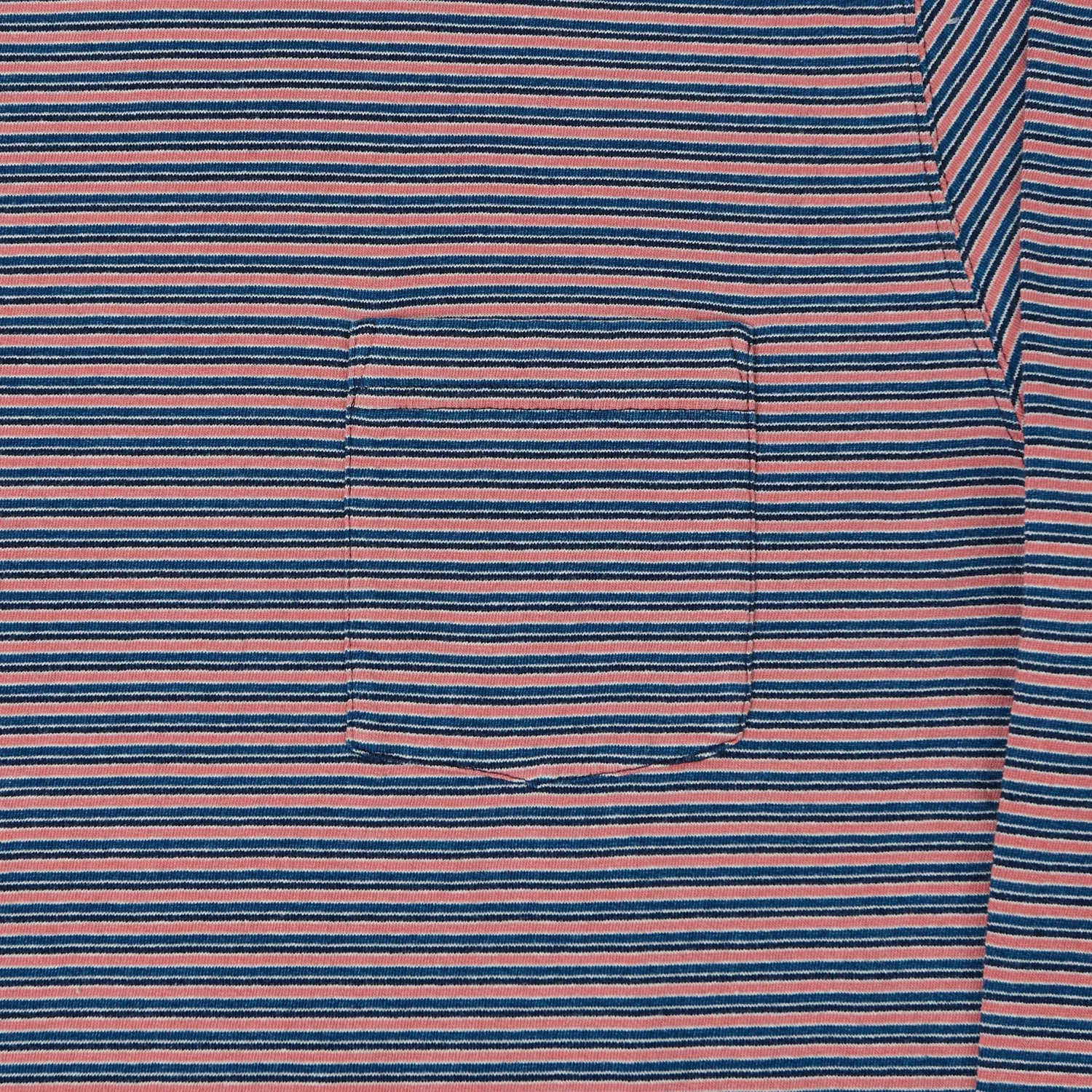 Beams Plus Long Sleeve Stripe Pocket T-Shirt - Indigo/Red sold by Son of a Stag product image thumbnail 4