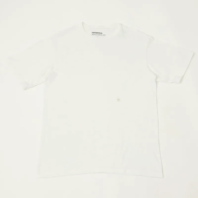 Nanamica Loopwheel Coolmax Jersey T-Shirt - White sold by Son of a Stag