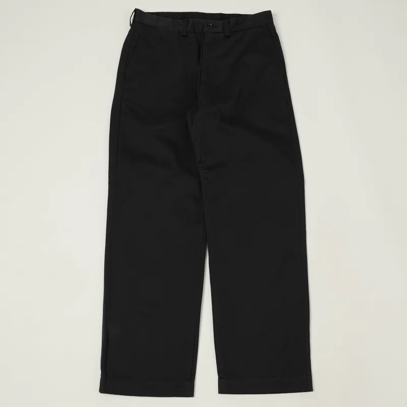 Nanamica Wide Straight Chino Pants - Black sold by Son of a Stag