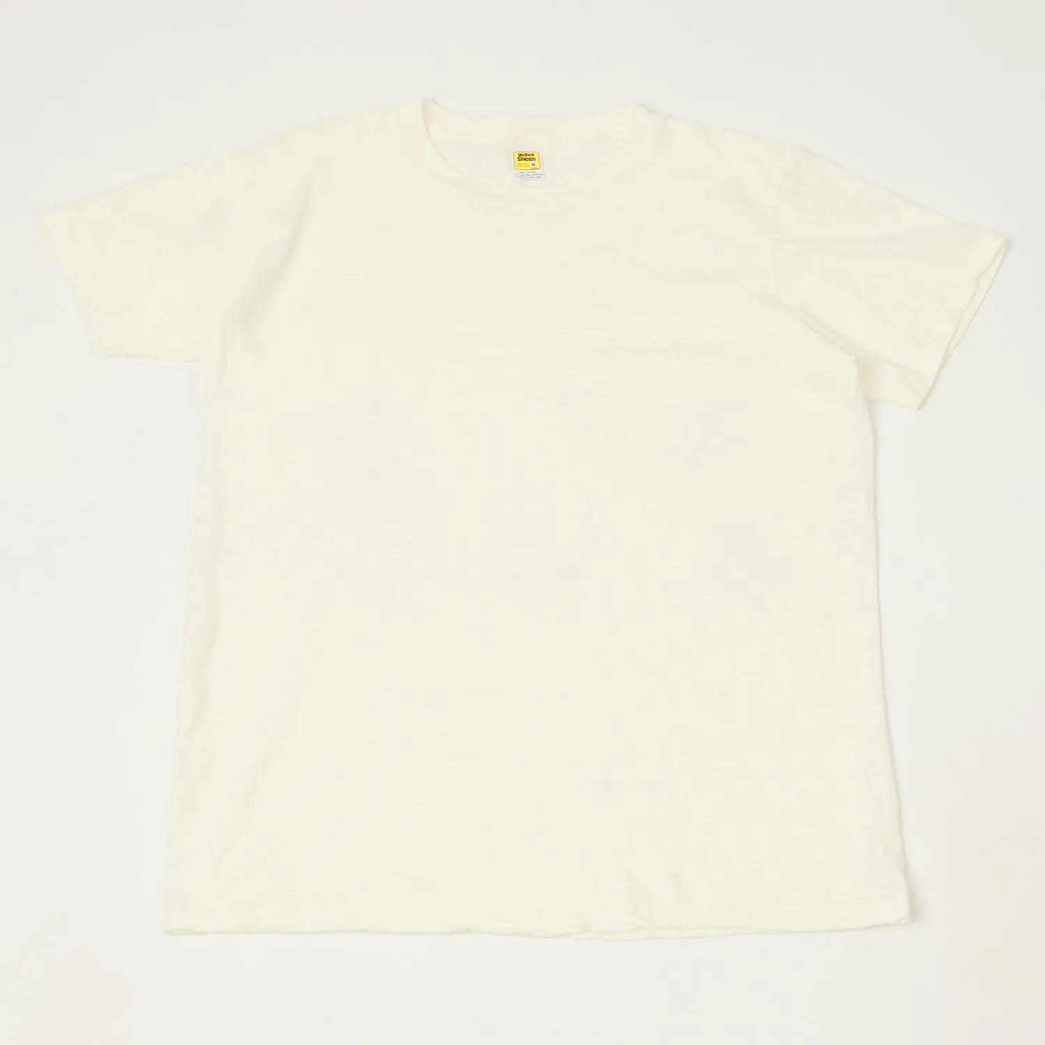 Velva Sheen Rolled Crew Neck T-Shirt - White sold by Son of a Stag