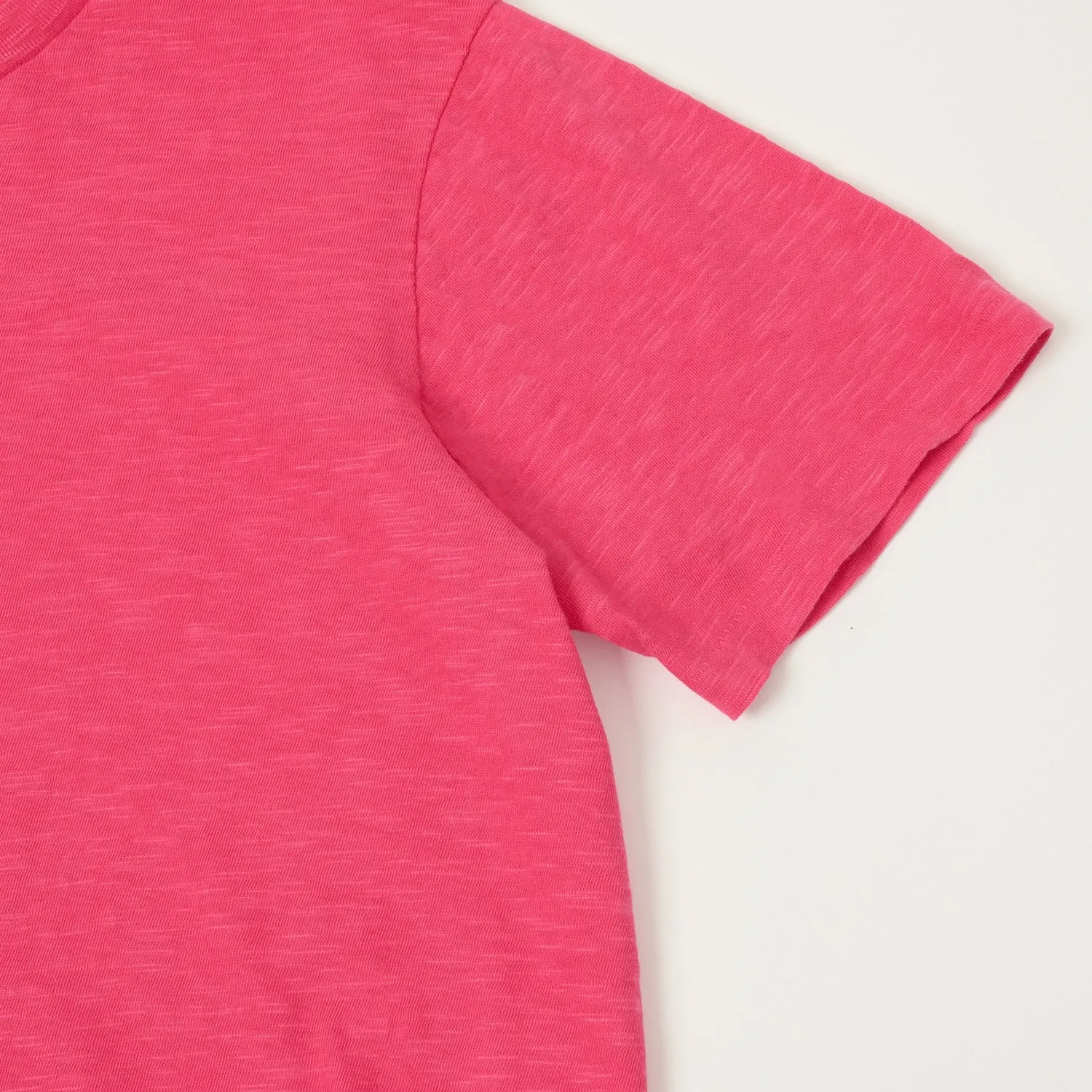 Velva Sheen Rolled Crew Neck T-Shirt - Pink sold by Son of a Stag product image thumbnail 3
