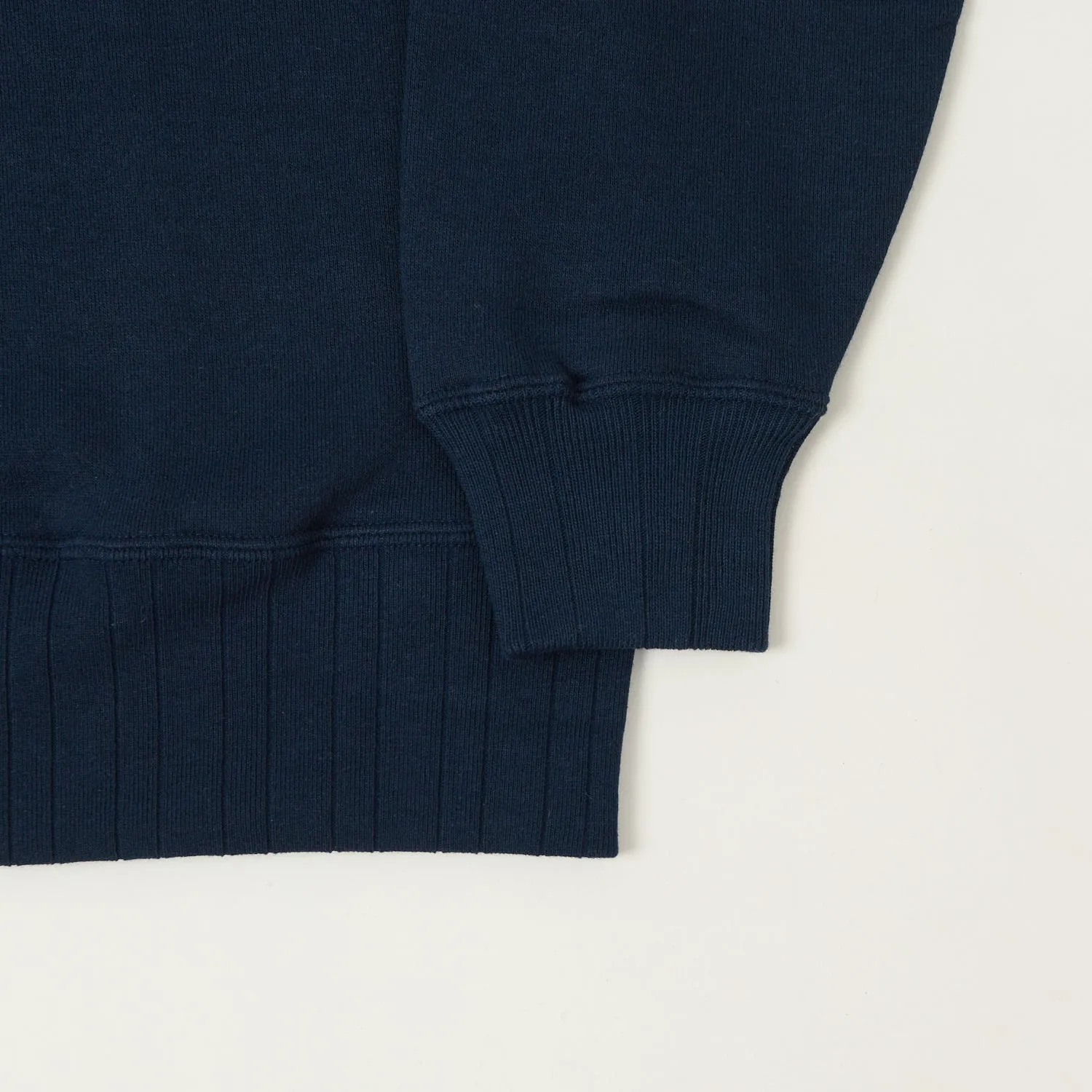 Velva Sheen Loopwheel Crew Sweat - Navy sold by Son of a Stag product image thumbnail 3