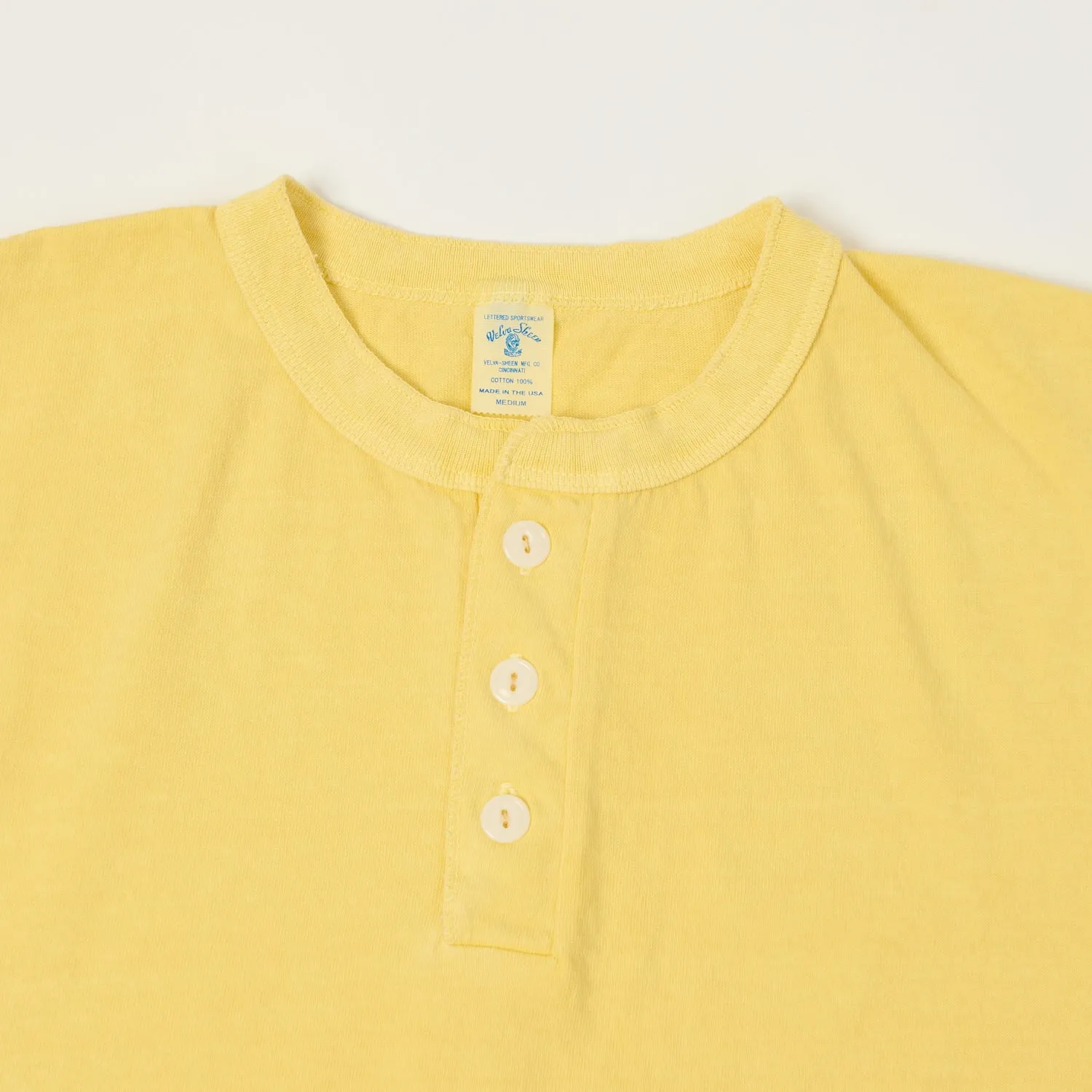 Velva Sheen Pigment Dyed Henley - Yellow sold by Son of a Stag product image thumbnail 2